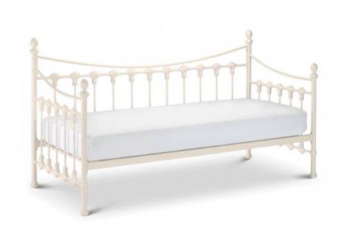 Julian Bowen Versailles 3ft Single Stone White Metal Day Bed