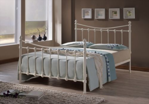 Time Living Florida 4ft6 Double Ivory Metal Bed Frame