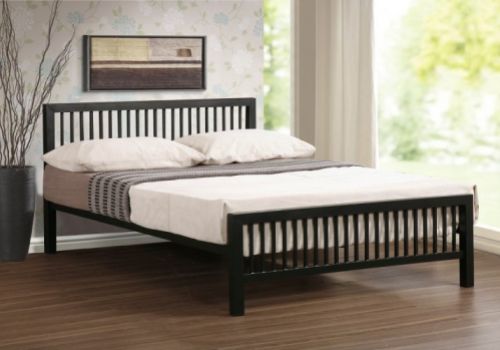 Time Living Meridian 5ft Kingsize Black Metal Bed Frame