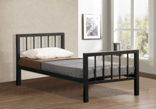 Time Living Metro 4ft Small Double Black Metal Bed Frame