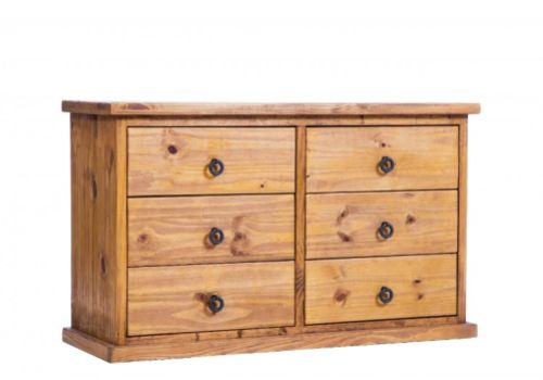 Core Farmhouse 6 Drawer Pine Chest