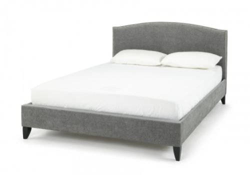 Serene Charlotte 6ft Super Kingsize Steel Fabric Bed Frame With Ebony Feet