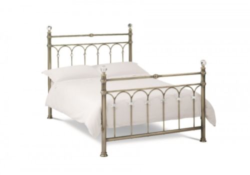 Bentley Designs Krystal 5ft Kingsize Antique Brass Finish Metal Bed Frame