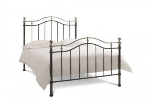 Bentley Designs Chloe 4ft6 Double Black Nickel Metal Bed Frame