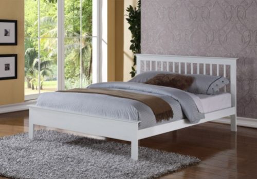 Flintshire Pentre 6ft Super Kingsize White Wooden Bed