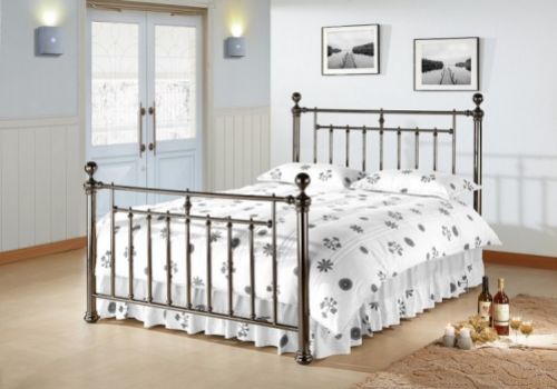 Time Living Alexander 5ft Kingsize Black Nickel Metal Bed Frame