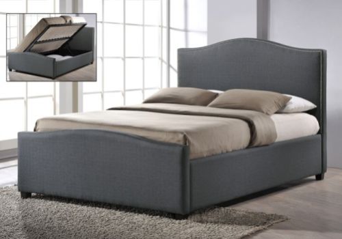 Time Living Brunswick 5ft Kingsize Grey Fabric Ottoman Bed Frame