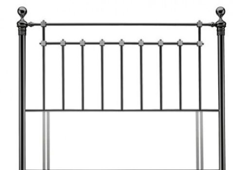 Time Living Edward 4ft6 Double Black Nickel Metal Headboard