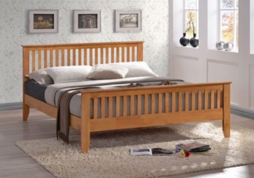 Time Living Turin 3ft Single Honey Oak Finish Wooden Bed Frame