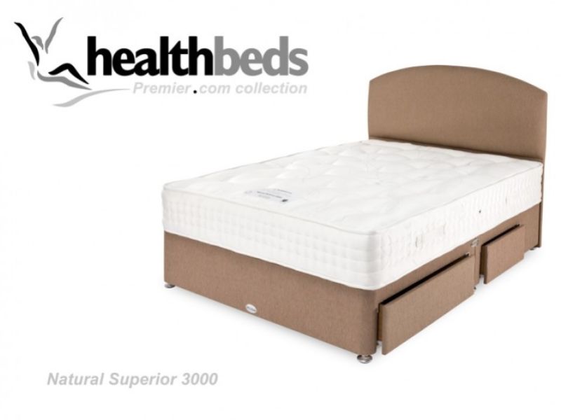 Healthbeds Natural Superior 3000 2ft6 Small Single Divan Bed