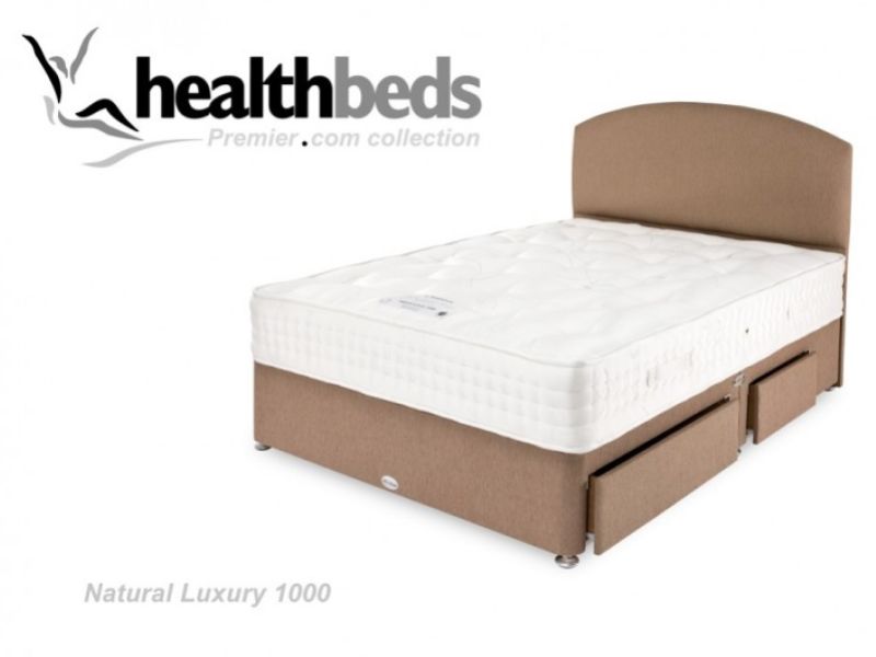 Healthbeds Natural Luxury 1000 Pocket 2ft6 Small Single Divan Bed