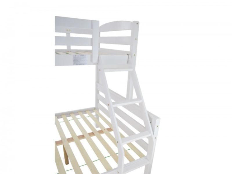 Metal Beds Moderna White Wooden Triple Sleeper Bed