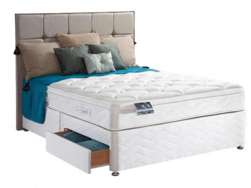Sealy Pearl Geltex 3ft6 Large Single Divan Bed