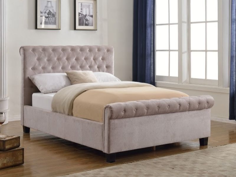 Flair Furnishings Lola 6ft Super Kingsize Mink Fabric Bed Frame