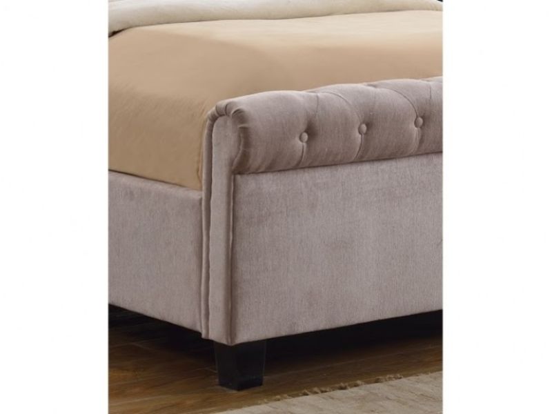 Flair Furnishings Lola 4ft6 Double Mink Fabric Bed Frame