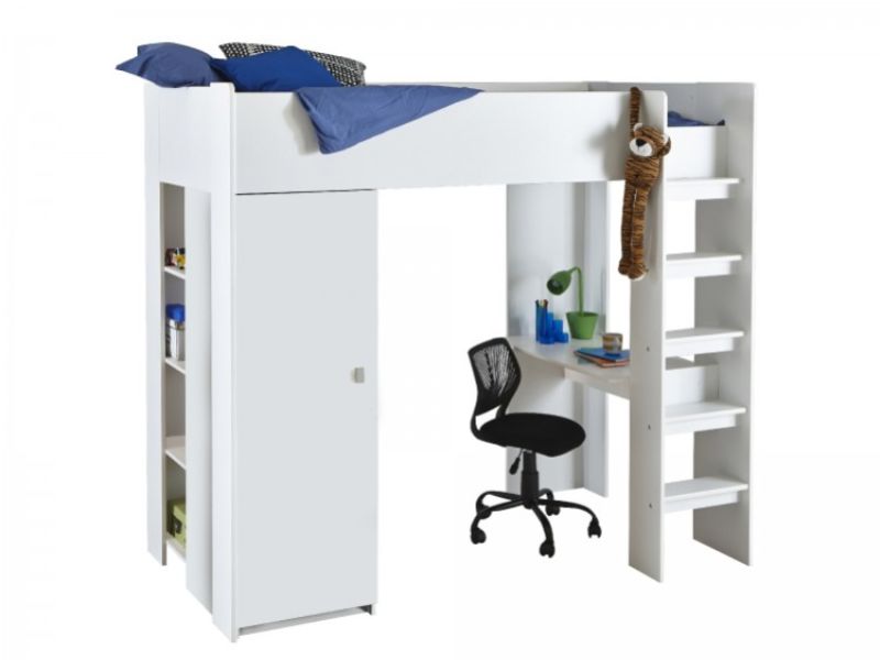 Flair Furnishings Hip White High Sleeper Bed