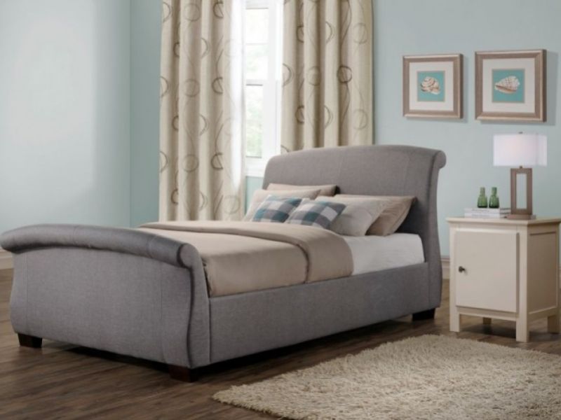 Birlea Barcelona 4ft6 Double Grey Fabric Bed Frame