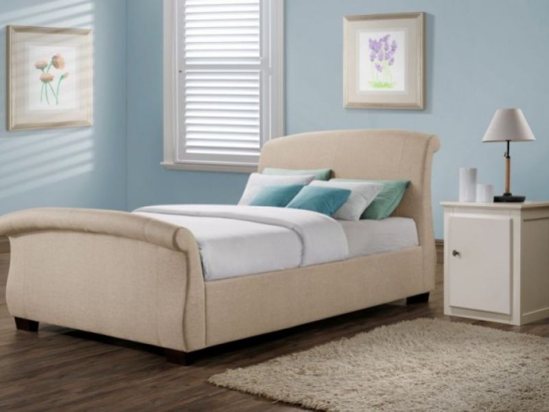 Birlea Barcelona 4ft6 Double Wheat Fabric Bed Frame