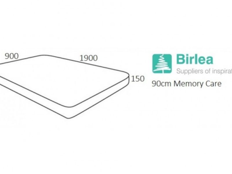 Birlea Memory Care 3ft Single Memory Foam Mattress