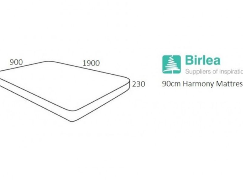 Birlea Harmony 3ft Single Memory Foam Mattress