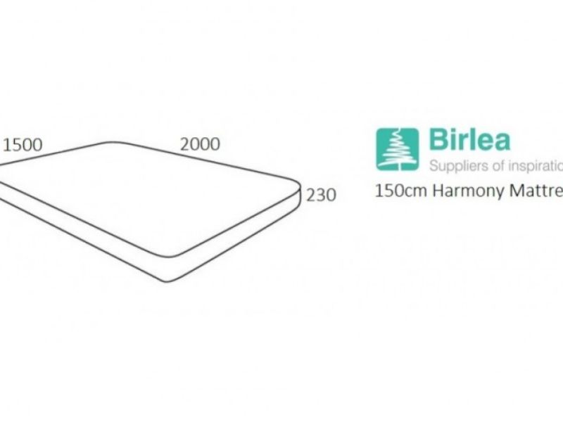 Birlea Harmony 5ft Kingsize Memory Foam Mattress