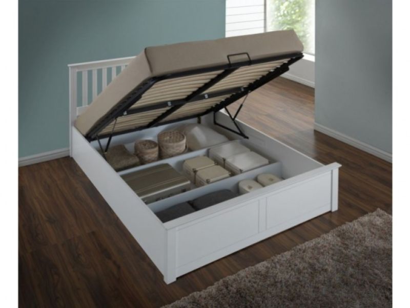 Birlea Phoenix 5ft Kingsize White Ottoman Lift Wooden Bed Frame By Birlea Phoenix 5ft Kingsize White, Storage Bed King Size White