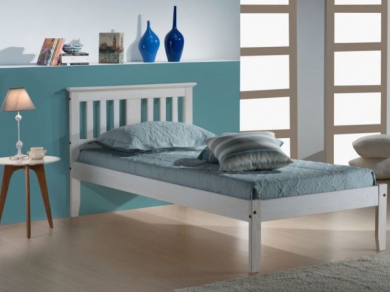 Birlea Salvador 3ft Single White Wash Wooden Bed Frame