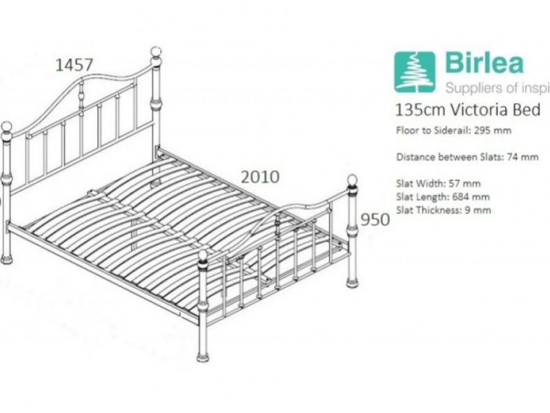 Birlea Victoria 4ft6 Double Chrome Metal Bed Frame