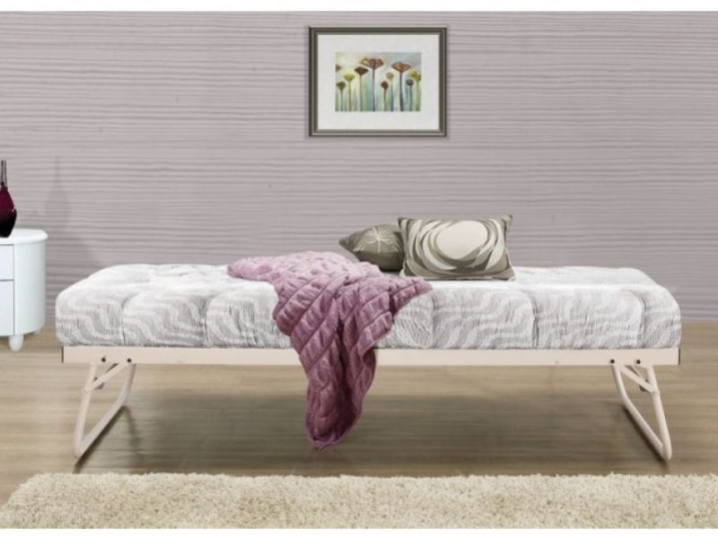 Birlea Trundle Guest Under Bed in Cream Metal