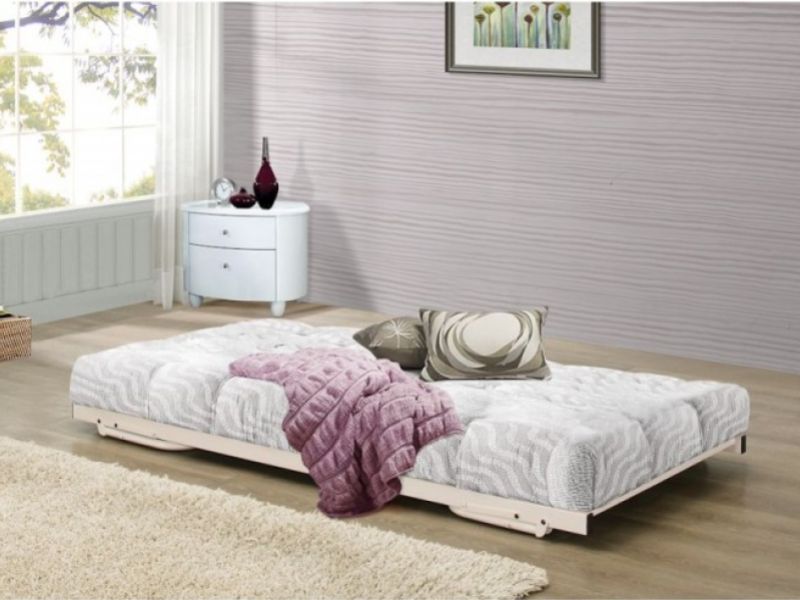 Birlea Trundle Guest Under Bed in Cream Metal by Birlea