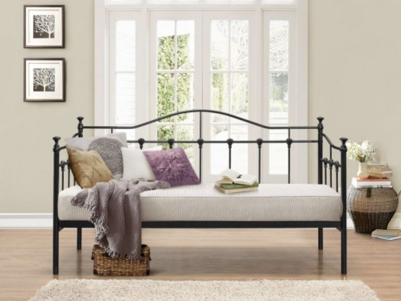 Birlea Torino 3ft Single Black Metal Day Bed