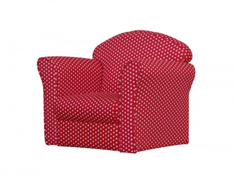 Kidsaw Red With White Spots Childrens Mini Armchair