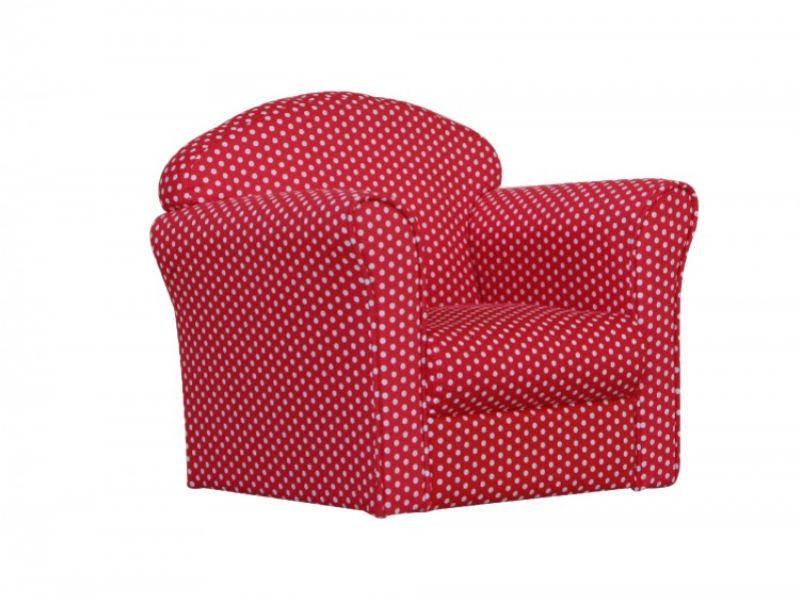 Kidsaw Red With White Spots Childrens Mini Armchair