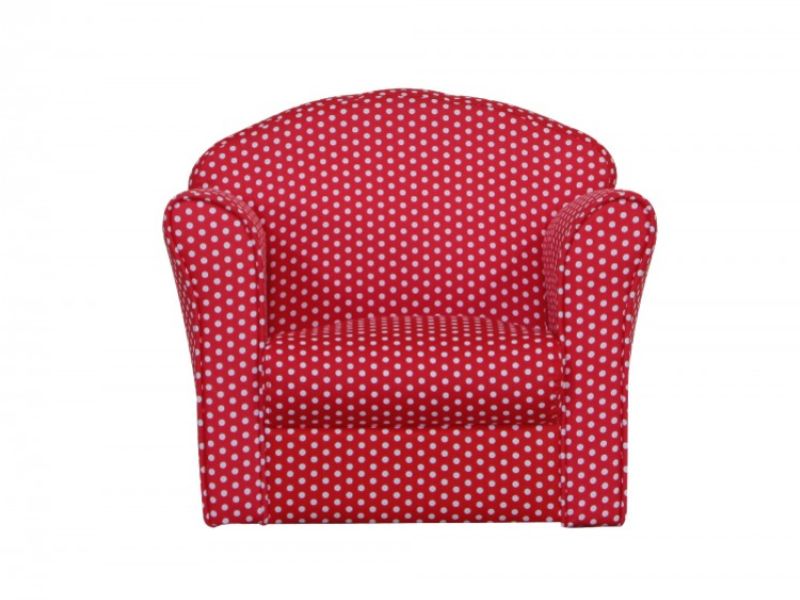 Kidsaw Red With White Spots Childrens Mini Armchair