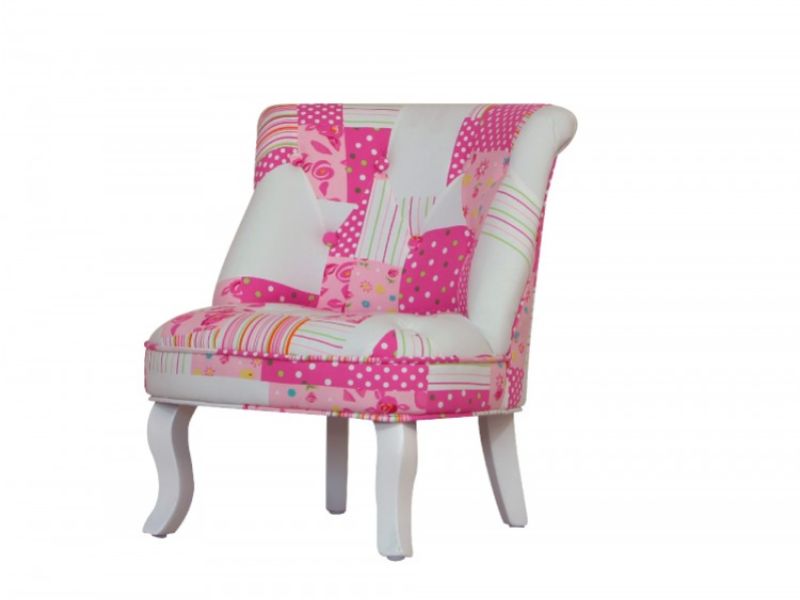 Kidsaw Mini Cabrio Chair In Pink Patchwork