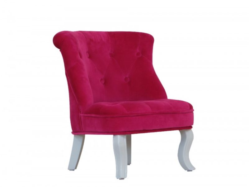 Kidsaw Mini Cabrio Chair In Pink Velvet