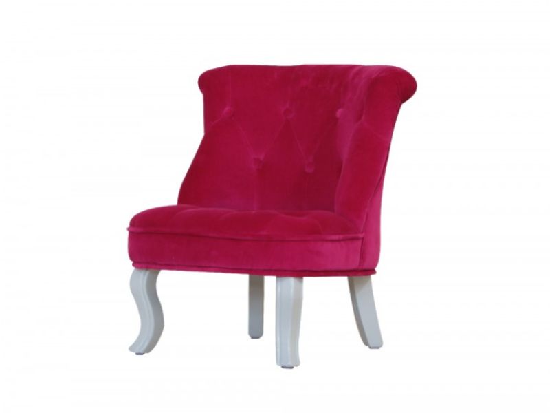 Kidsaw Mini Cabrio Chair In Pink Velvet