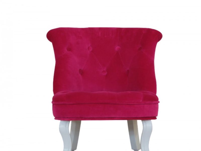 Kidsaw Mini Cabrio Chair In Pink Velvet