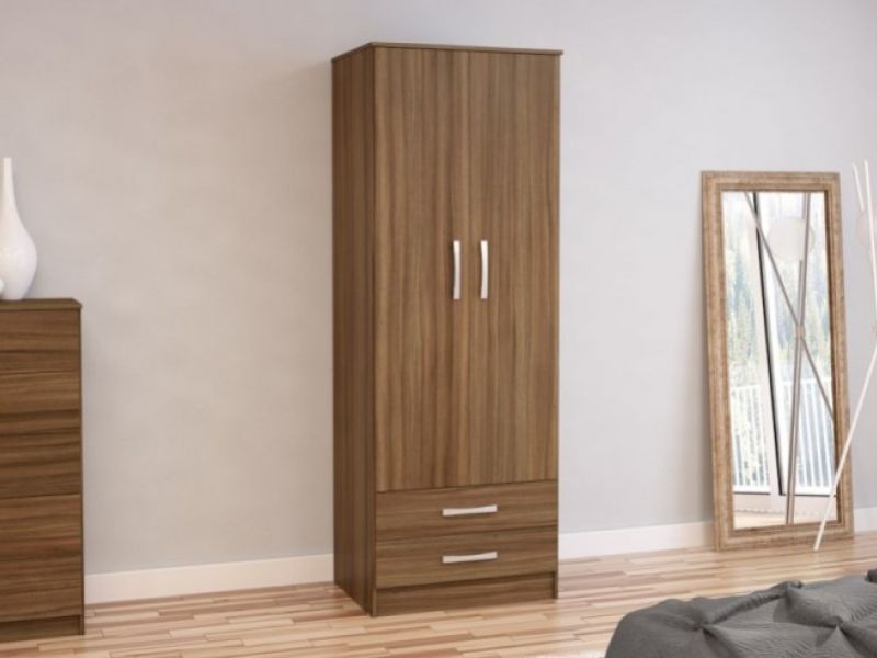 Birlea Lynx Walnut 2 Door Combi Robe