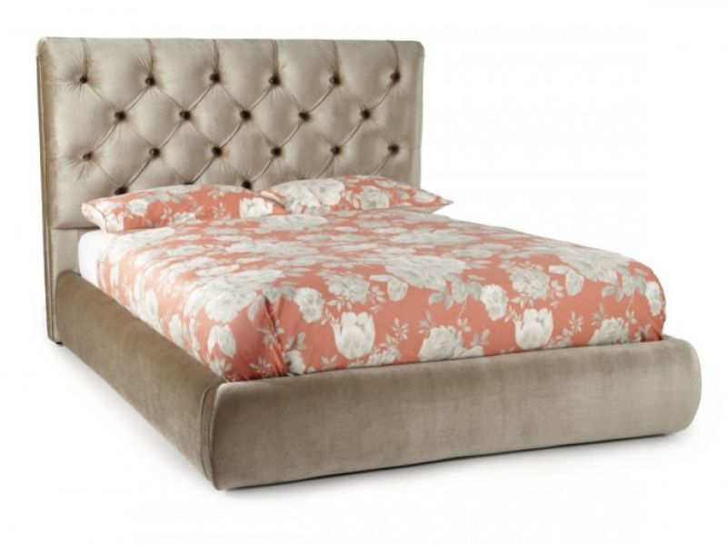 Serene Alexandra 5ft Kingsize Gold Fabric Bed Frame