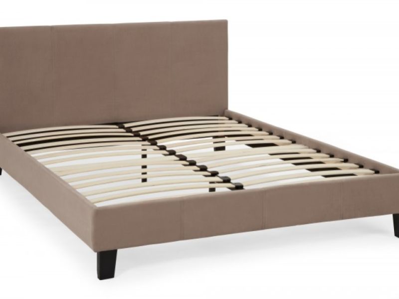 Serene Evelyn 5ft Kingsize Latte Fabric Bed Frame