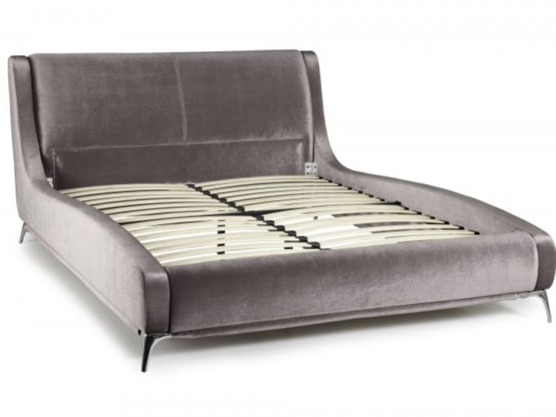 Serene Faye 4ft6 Double Lilac Fabric Bed Frame