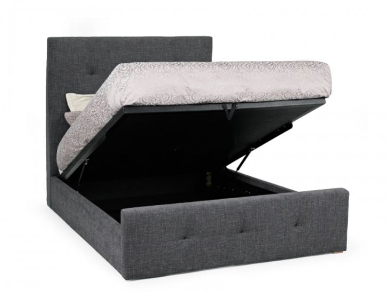 Serene Katherine 6ft Super Kingsize Charcoal Fabric Ottoman Bed Frame
