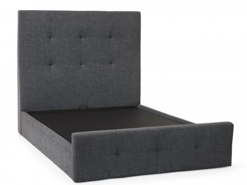 Serene Katherine 6ft Super Kingsize Charcoal Fabric Ottoman Bed Frame