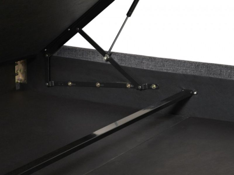 Serene Katherine 6ft Super Kingsize Charcoal Fabric Ottoman Bed Frame