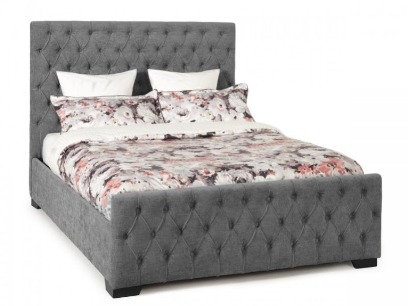 Serene Lillian 4ft6 Double Steel Fabric Ottoman Bed Frame