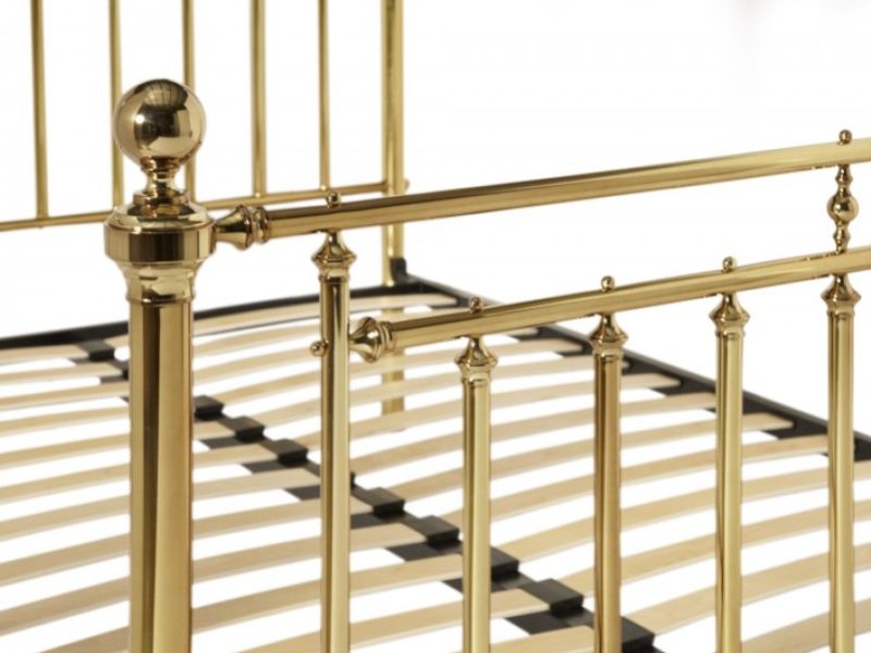 Serene Solomon 5ft King Size Brass Metal Bed Frame