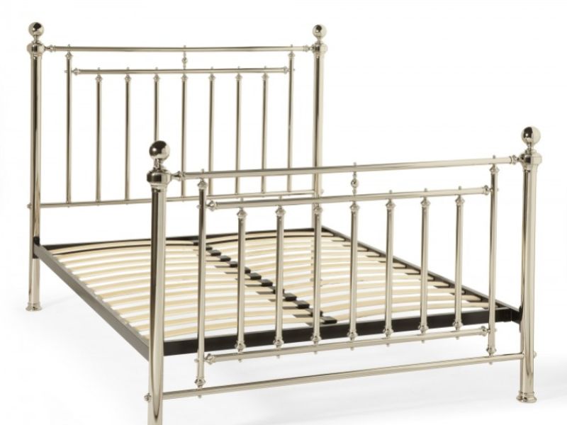 Serene Solomon 5ft King Size Nickel Metal Bed Frame