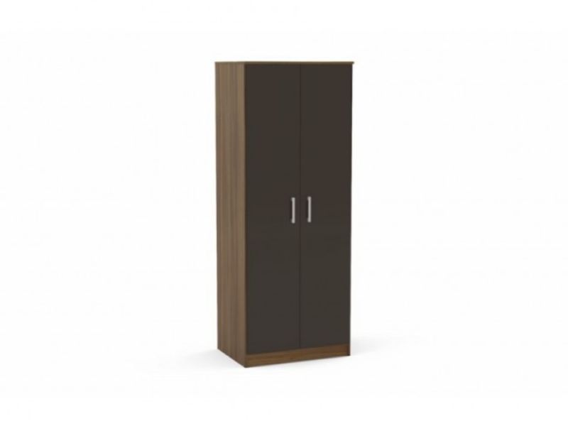 Birlea Cannes Wardrobe Walnut with Black