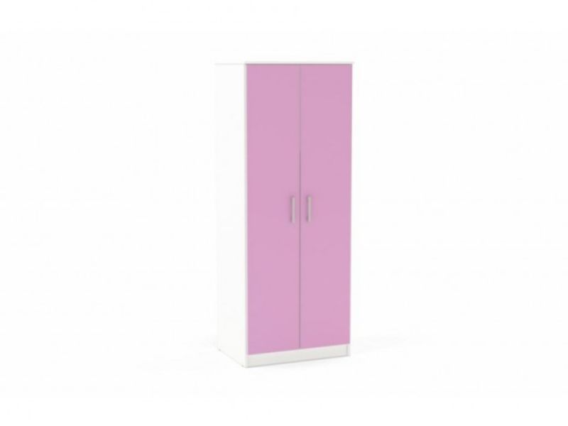 Birlea Cannes Wardrobe White with Pink